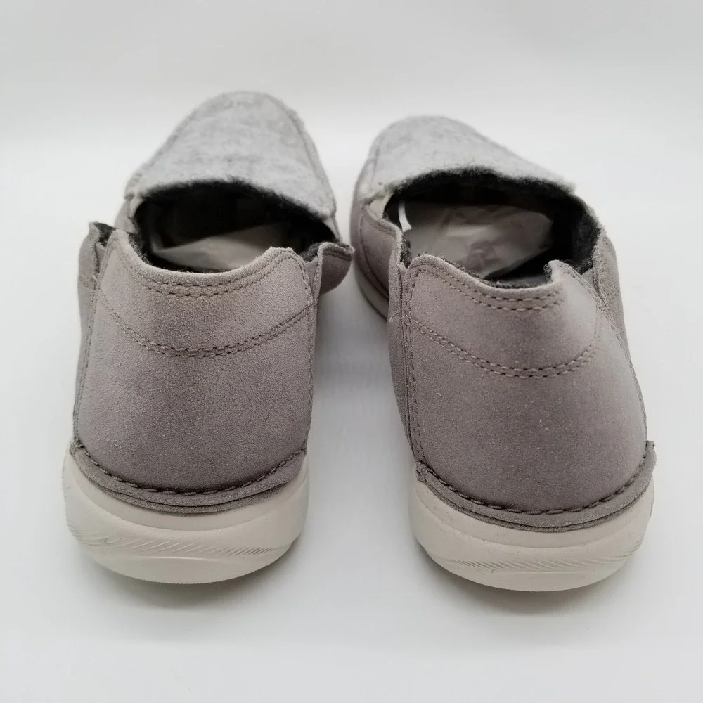 Clarks Men's‎ Gorwin Step Sneaker Loafers Sz 11 M Gray Suede Casual City